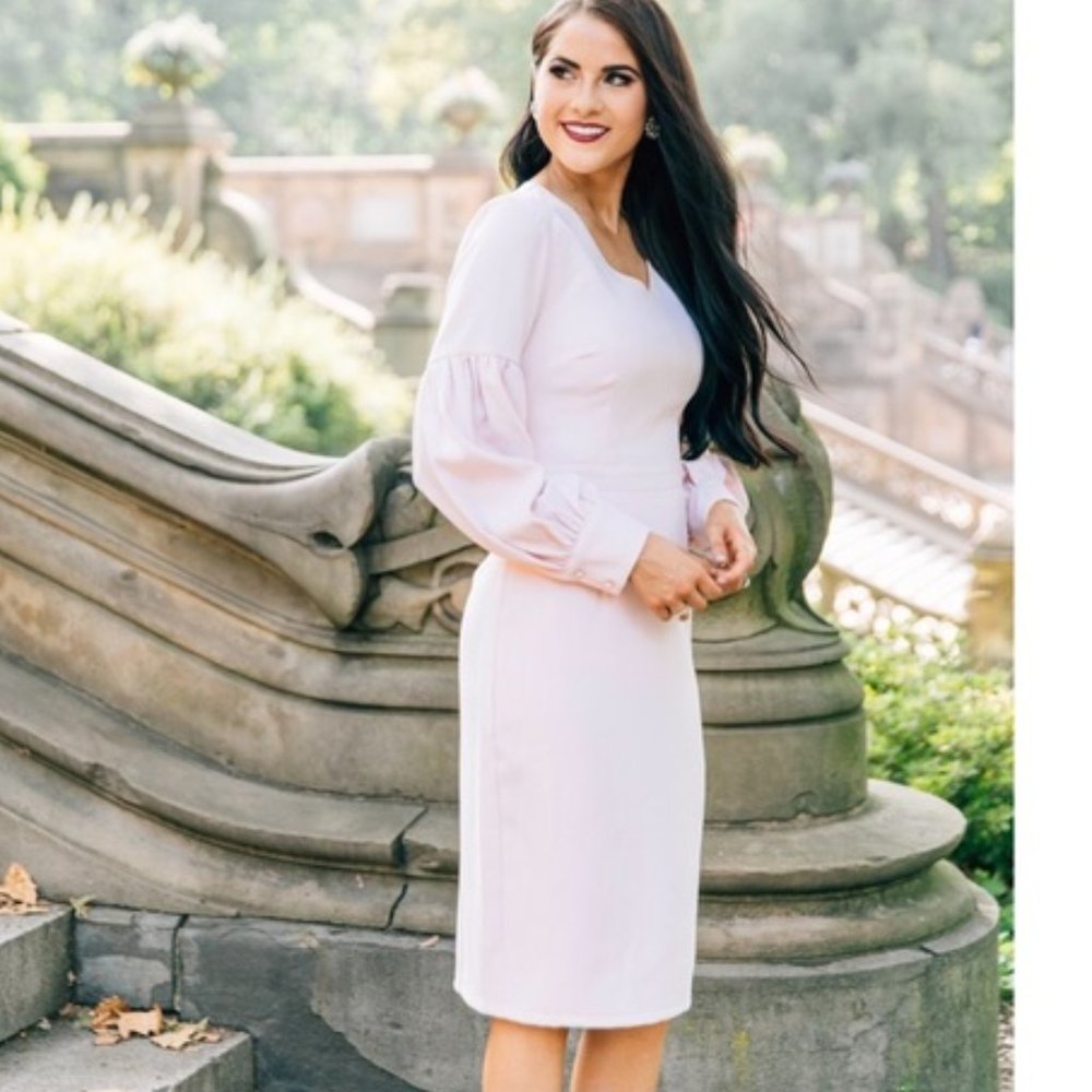 Rachel Parcell Madison Avenue Midi Pink NWT Dress